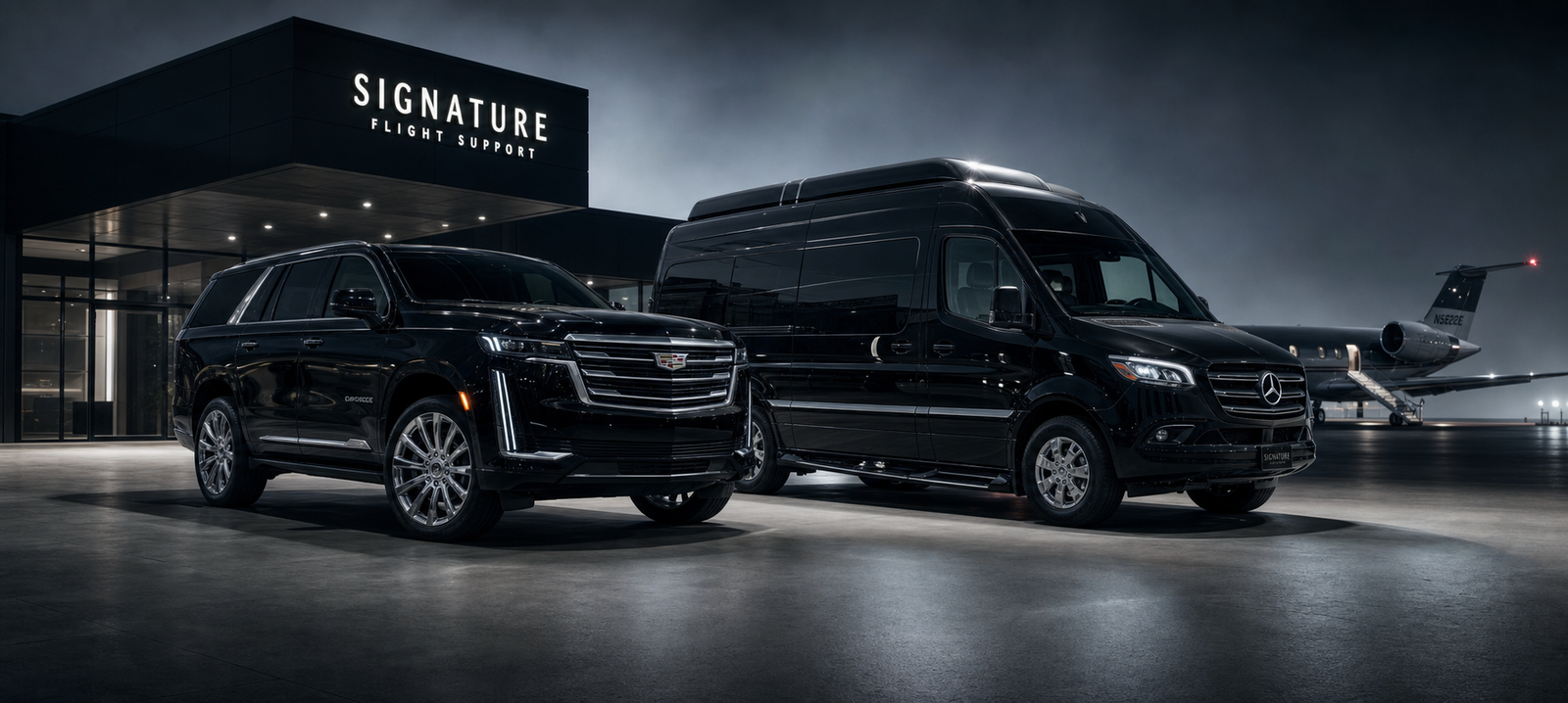 Black Cadillac Escalade SUV